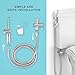 Jerrybox Handheld Bidet Sprayer Hygienic Anti-corrosion Bidet Shattaf Sprayer, Complete Sprayer Kit for Toilet with Adjustable Pressure Shut-Off Valve (ABS Engineering Plastics)