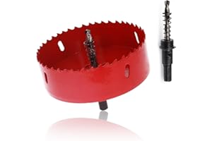 Utoolmart Bi-Metal Hole Cutter 4.3" Hole Saw 110mm Professional Stainless Steel Drill Bits Cutter 25mm Cutting Depth with Tri