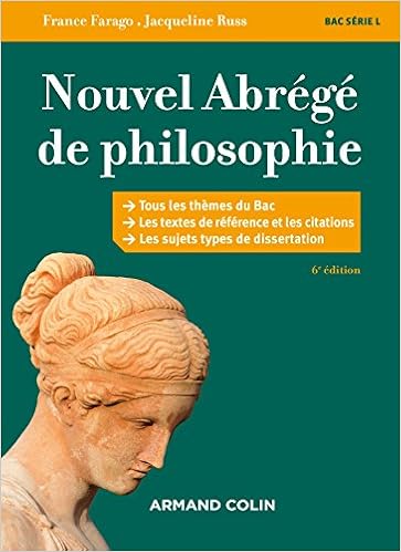 Nouvel Abrege De Philosophie 6e Ed Bac Serie L Bac Serie L Amazon Fr Russ Jacqueline Farago France Livres