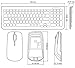 Perixx PERIDUO-710 Wireless Compact Keyboard and Mouse Combo Set, Membrane Chiclet Keys with Numeric Keypad, Piano White, US English Layout