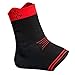 UFlex Athletics Ultra Flex Athletics Ankle Brace Support Sleeve for Post Surgery Treatment, Swelling Reduction, Pain Relief, Ankle Stabilizing and Compression, Single Wrap Black, Red Large