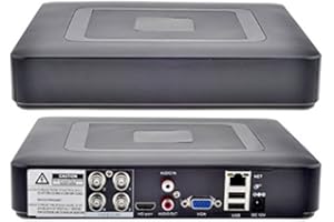 Quanmin Mini HD 4CH 1080N Hybrid 5-in-1 AHD DVR (1080P NVR+1080N AHD+960H Analog +TVI+CVI) CCTV 4 Channel Standalone dvr Easy Remote View Home Security Surveillance Camera System