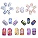 CICI&SISI Nail Stamping Plates Kit Nail Art Plate Image Plates Blue-and-White Overprint Series
