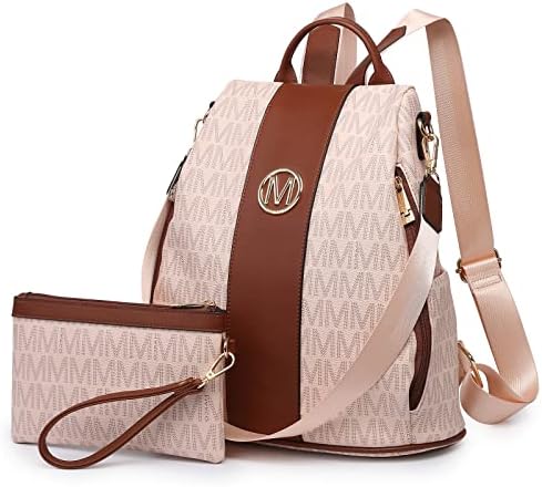 7636 Backpack Purse , Large Vegan Leather Backpack Purse with Wallet Pouch Vegan Leather Women main image 3
