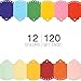 ZapFirst 120 PCs Dots Hollow Shaped Rectangular Paper Gift Tags with Free 120 Feet Hemp Rope Jute Twine (Assorted colors)