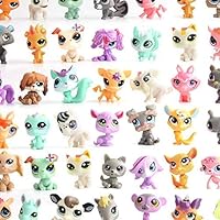 QTFHR Cute Miniature Big Eye Pet Doll, Mini Cute Pets Cake Decoration (20 Pcs)