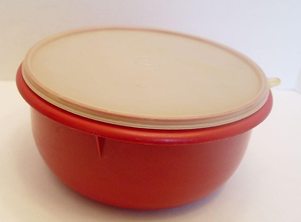 Vintage Tupperware Red Mixing Bowl 12 Cups 272
