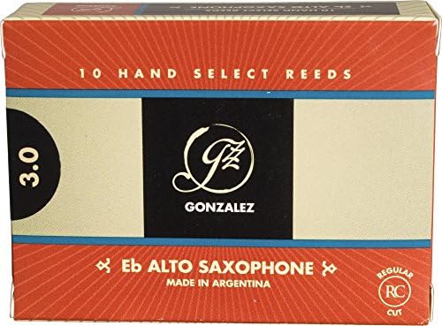 GonzalezASAXG325 Alto Saxophone 3 1/4 Strength Reeds - Orange Box of 10