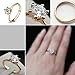 Yoursfs Ring Size 9 Unique Solitaire Cubic Zirconia CZ Engagement Ring 18K Rose Gold Plated Jewelry Rhinestone Promise Gift Ring