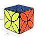 D-FantiX Qiyi Clover Cube, Four Leaf Clover Speed Cube Black