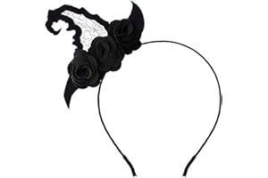 Ellzk Halloween Spider Ghost Pumpkin mini witch hat Hair Hoop Cosplay Devil Headband