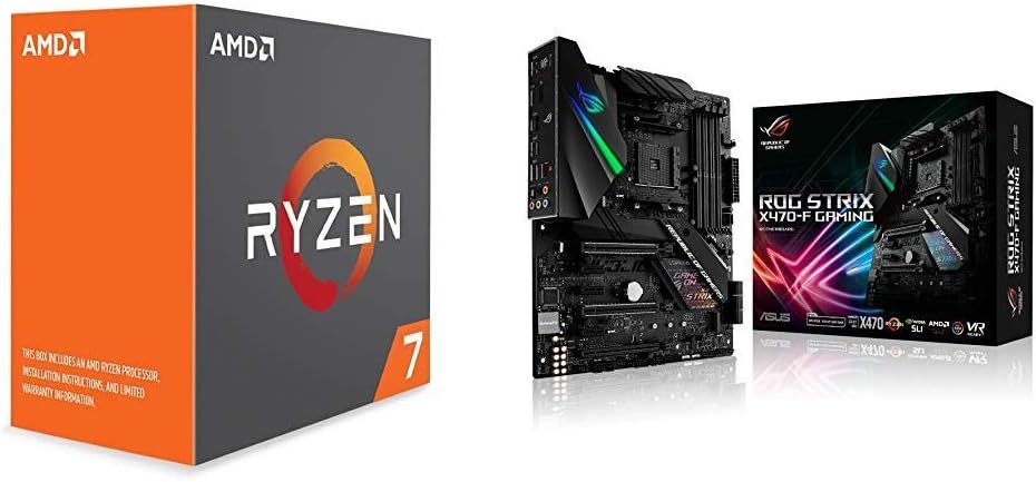 AMD Ryzen 7 1800X Processor, and ASUS ROG STRIX X470-F Gaming Motherboard