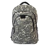 Apacs Classic Woodland Camo Waterproof Backpack for Outdoor Hiking Camping Trekking, Fashion Casual School & Sport Daypack, Laptop Compartment Fits 17.3