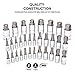 CASOMAN 33 Piece Master Hex Bit Socket Set, S2 Steel, SAE And Metric, Allen Socket Bit, 5/64-inch to 3/4-inch, 2mm to 19mm Socket Tool Kit