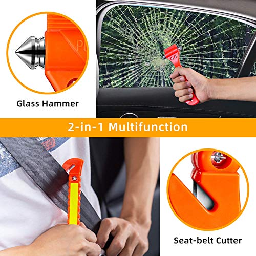 ZHSX 20 Pack Car Safety Hammer, 2 in 1 Car Escape Tool Seatbelt Cutter