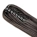 Synthetic Claw Ponytail Heat Resistant Handy Jaw Pony Tail One Piece Long Straight Soft Silky for Women Lady Girls 21'' / 21 inch (dark brown)