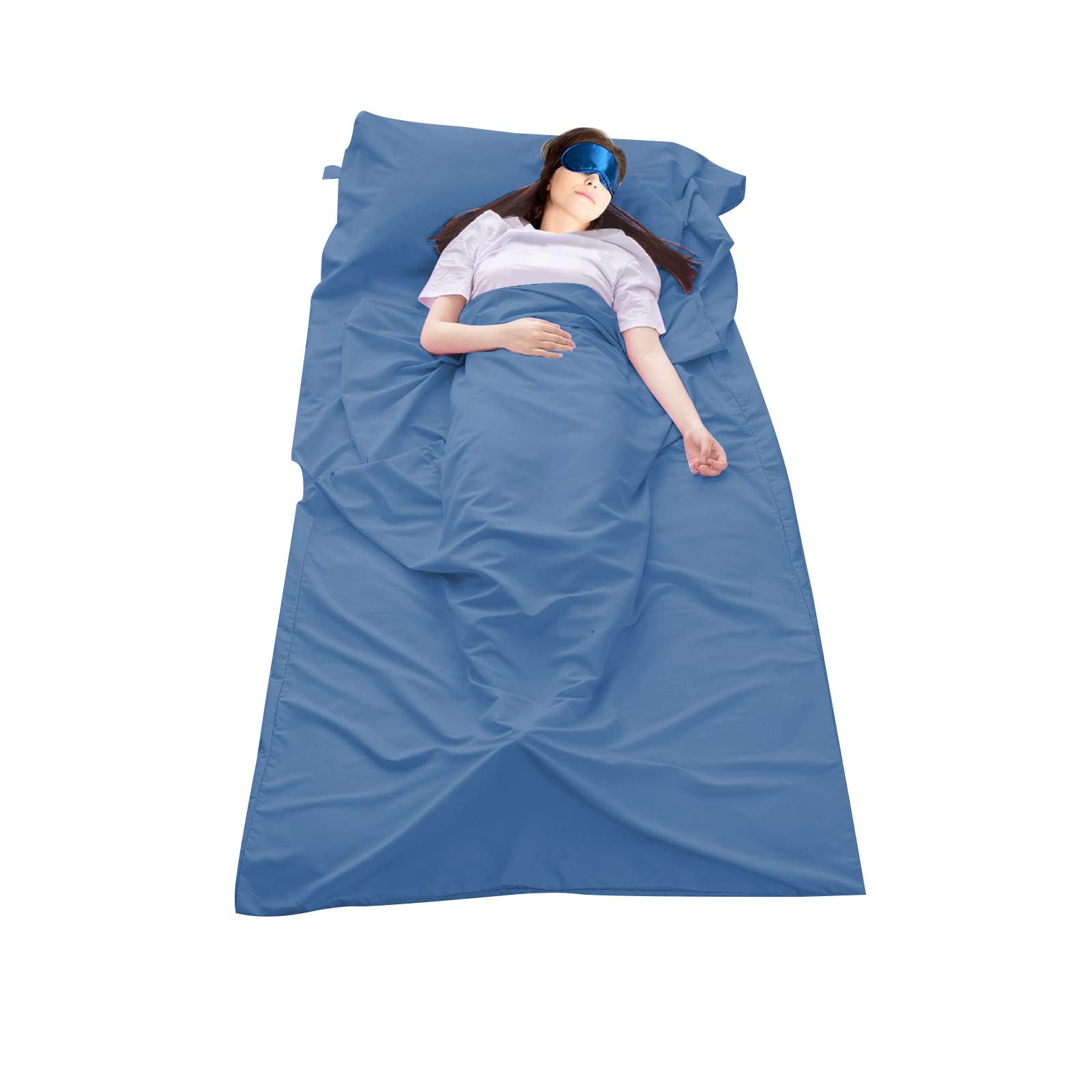 Photo 1 of Sleeping Bag Liner Camping Travel Home Bed Sheet Lightweight Breathable Hotel Compact Sacks