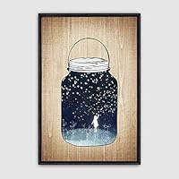 Framed Canvas Wall Art Bottle and Bulb Canvas Prints Home Artwork Decoration for Living Room,Bedroom - 16x24 inches