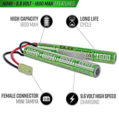 Valken Airsoft Battery - NiMH 9.6v 1600mAh Split Style - //coolthings.us