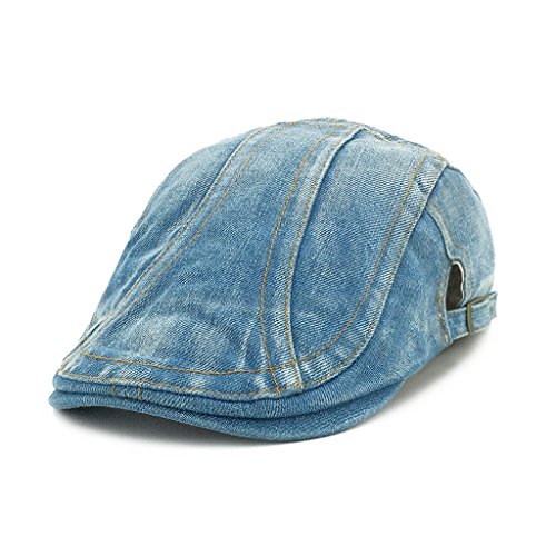 Buy lethmik Denim Flat Cap Newsboy Ivy Irish Hats Jean Cabbie Scally ...