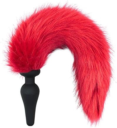 Iwynce(TM) Frisky Faux Red Fur Passionate Fox Tail Uni Silicone Butt s For Couple
