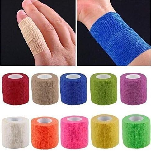 Pinovk 1pc Bandage Finger Wrist Support Soccer Basketball Sports Ankle Support Kneepad Waist Support Tape