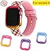 Doweiss Compatible for Apple Watch Series 5 and Series 4 Case 40/44mm(3 Pack), Colorful Soft TPU Bumper Protective Cover Shock Proof Shatter Resistant Lightweight Thin Shell Slim Frame