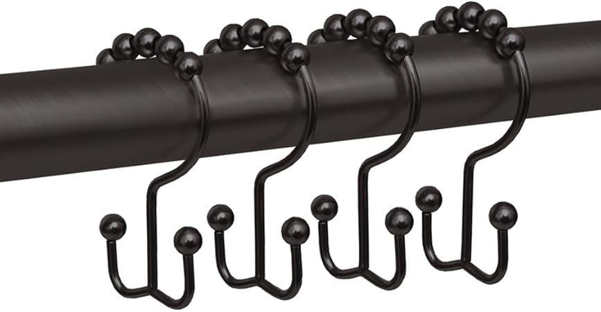 Amazon Com Maytex Tex Double Roller Glide Hooks Shower Curtain