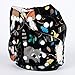 Sigzagor Baby Pocket Diaper Nappy Reusable Washable 8lbs to 36lbs (Racoon)