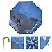 Micaddy Kidorable Shark Grey Pop up Umbrella for Kid and Toddler with Safety Open and Close