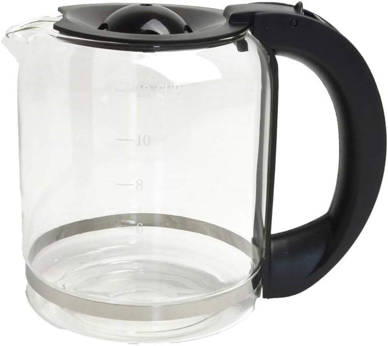 Domo glass jug, universal replacement jug for most coffee machines and