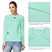 baleaf Women's Long Sleeve Fishing Shirts UPF 50+ Sun Protection SPF Quick Dry Lightweight T-Shirt Outdoor Hiking Runing Light Green Size XL