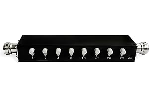UU TOJOIN TOJOIN Adjustable Key-Press Attenuator Step-Adjustable Attenuator Push-Button Step Attenuator, N Type Attenuator 0-90dB, DC to 2.5GHz, 50 ohm RF Attenuator, N Type Female Attenuator 1PCS
