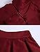 FACE N FACE Women's High Waisted A line Street Skirt Skater Pleated Full Midi Skirt Small Wine Red