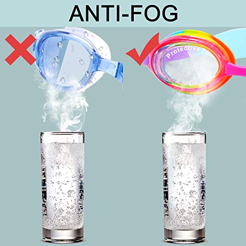 VIPITH Kids Swim Goggles, SwimmingÂ Goggles with Nose Clip and Ear Plugs, No Leaking Anti Fog UV Protection with Protection Case, for Kids