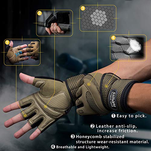 SIMARI Workout Gloves Men Women Full Finger Weight Lifting Gloves with