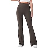 YEOREO Women's Mini Flared Workout High Waist No Front Seam Yoga Legging Pants
