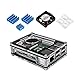 Miuzei Rapsberry Pi 3 Model B+ Case with Fan and 3 Pcs Heatsinks for Raspberry Pi 3 B+, 3 B, 2, 2 Model B