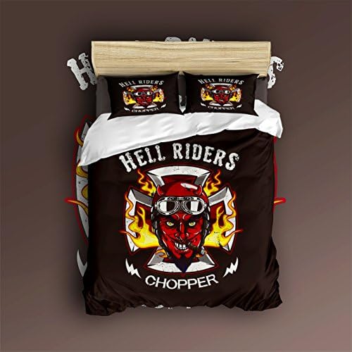 Anzona Lightweight Microfiber Duvet Cover Sets, Horror Figure Illustrations Cool Design, Comfortable Breathable and Soft