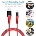 Boreguse Phone Charger, Charger Cable for iPhone, 4Pack [3.3FT 6.6FT] Nylon Braided USB Charger Cable for iPhone Xs,XS Max,XR,X,8 Plus,8,7 Plus,7,6 Plus,6,6S Plus,6s,5,iPad and More(red)