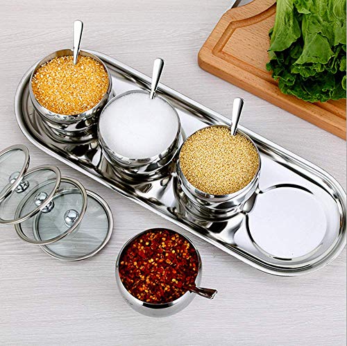 2 Pack 10 OZ Endurance Stainless Steel Sugar Bowl, Newness Sugar Bowl, with Spoon and Clear Lidfor Suitable for home and kitchen - Thumbnail 4