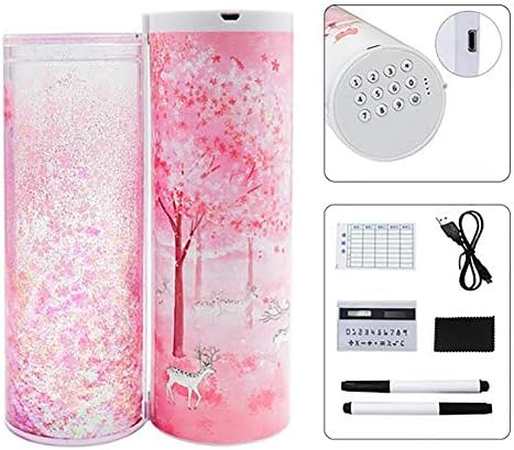MOMOKY Pencil Case for Kids, Password Lock Pencil Box Smart Electronic Pencil,Large Capacity Pencil Pen Case Bag Middle High School Office College Girl Adult Simple Storage