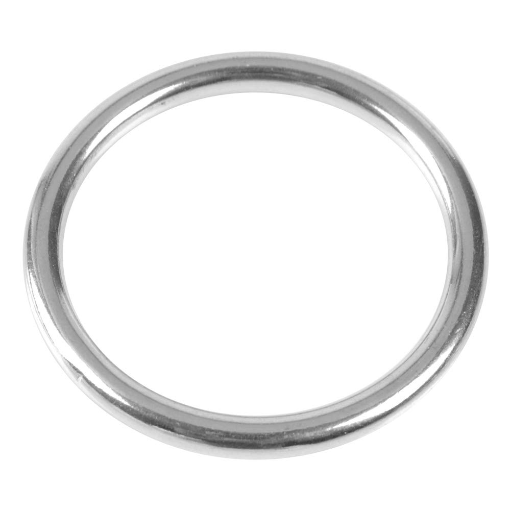 Alomejor 1Pc O Round Ring with 304 Grade Stainless Steel for Boat Marine Polished Circle for Outdoor Equipment Line through 6mm (6 * 60mm)
