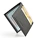 Black Super Slim Leather Card Wallet for Men or Women - Thin Money Holders -ID Card Driver's License Holder Wallets with 8 Card Slots - Genuine Cowhide LeatherQ