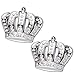 Quentacy 2Pack Crystal Crown Decal Sticker 3D Metal Emblem Badge Bling Rhinestones Accessories Decoration Gift for Car SUV RV Window Bumper Laptops Luggage