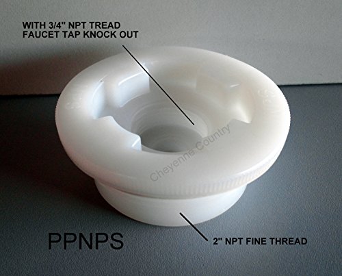 Poly Plug PPNPS Bung Cap 2" with 3/4" Knock Out with Gasket for Poly Drum