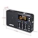AGPTEK FM Pocket Radio, Portable Radio with Line-in Voice Radio Recorder and Mp3 Player, Built-in Speaker and Better Reception, Supports Up to 32GB SD Card (Black)