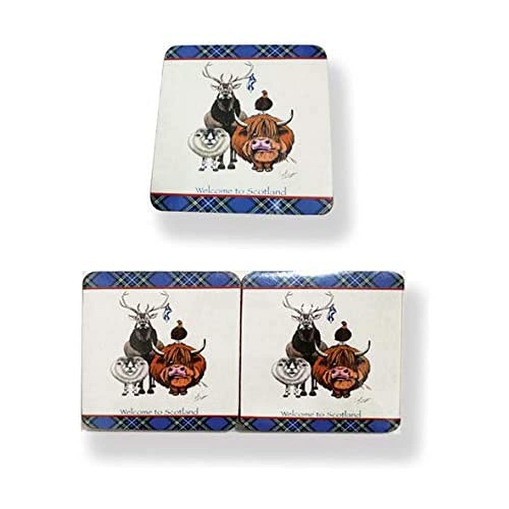 WELCOME TO SCOTLAND COASTERS SET 6 IN CDU