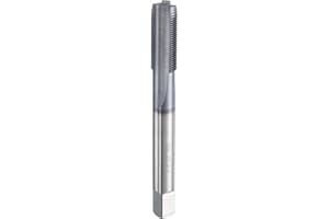 HARFINGTON 3/8"-32 UNS Thread Tap 6542 Cobalt High-Speed Steel TiCN Coated Plug Tap Right Hand Flat Head 3 Straight Flutes Sc