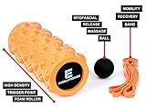 Foam Roller 3 in 1 Deep Tissue Mobility Kit (Extra Longevity & Firm) Includes: muscle Roller, mobility Ball, stretching Band